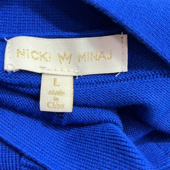 Nicki Minaj Royal blue midi sweater dress size large EUC - Picture 13 of 13